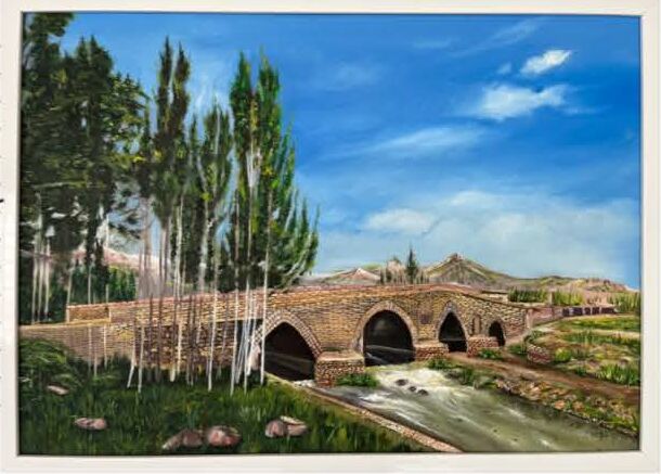 Abshineh historical bridge - a Paint by Alireza Fazlali Serkani